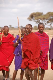 Maasai Krieger im Amboseli National Park