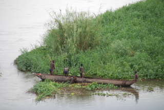 Fischer auf dem Sambesi