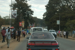 Lilongwe, ein wenig Verkehr ist schon